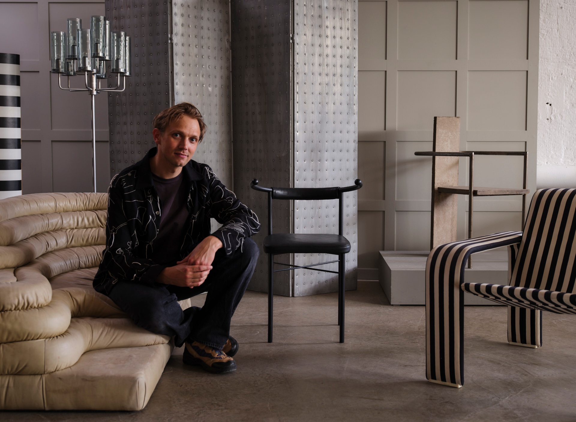 Fredrik Sols in the showroom